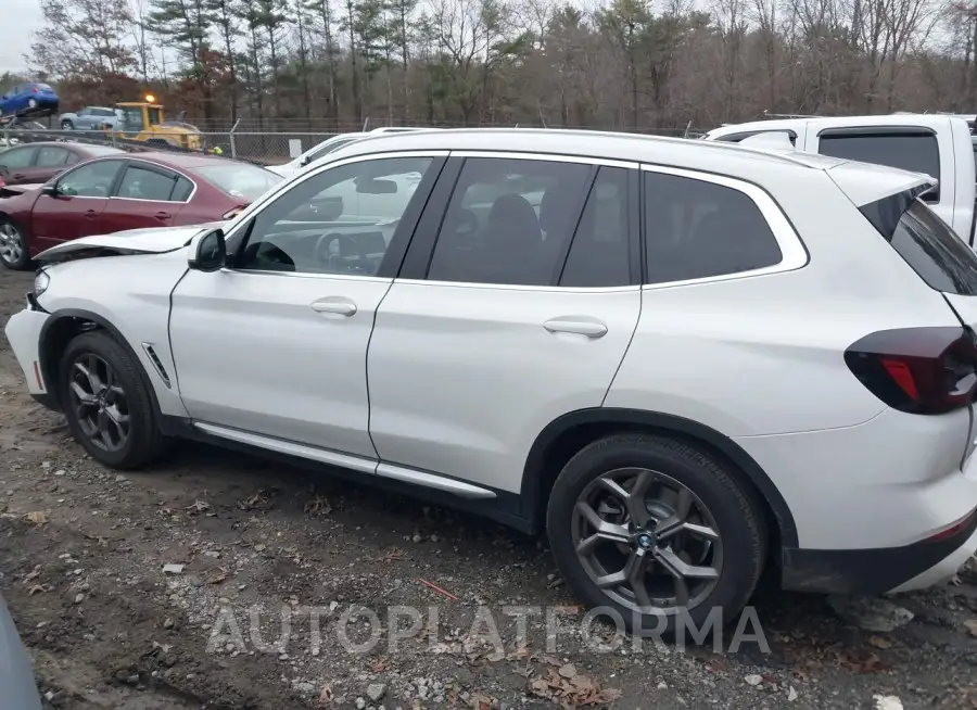 BMW X3 2022 vin 5UX53DP08N9J79352 from auto auction Iaai