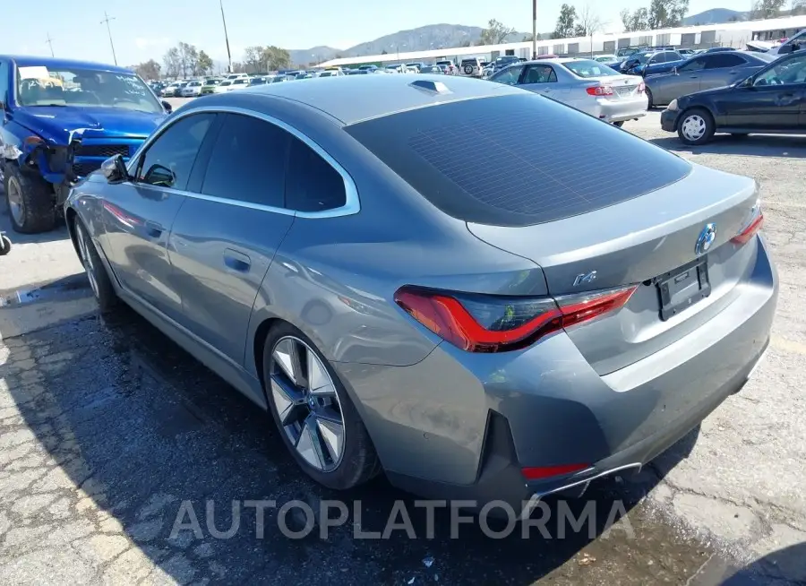 BMW I4 2023 vin WBY73AW03PFR08788 from auto auction Iaai