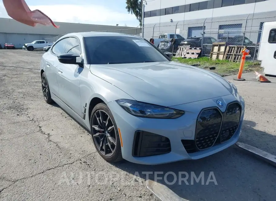 BMW I4 2023 vin WBY33AW08PFR39842 from auto auction Iaai