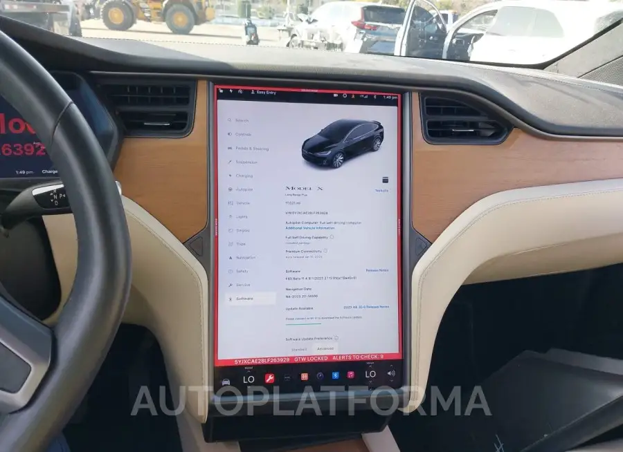 TESLA MODEL X 2020 vin 5YJXCAE28LF263929 from auto auction Iaai