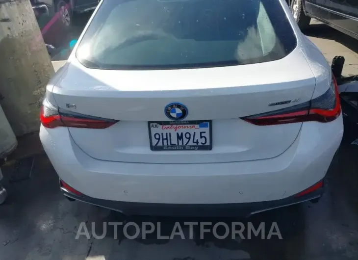 BMW I4 2023 vin WBY73AW0XPFR31159 from auto auction Iaai