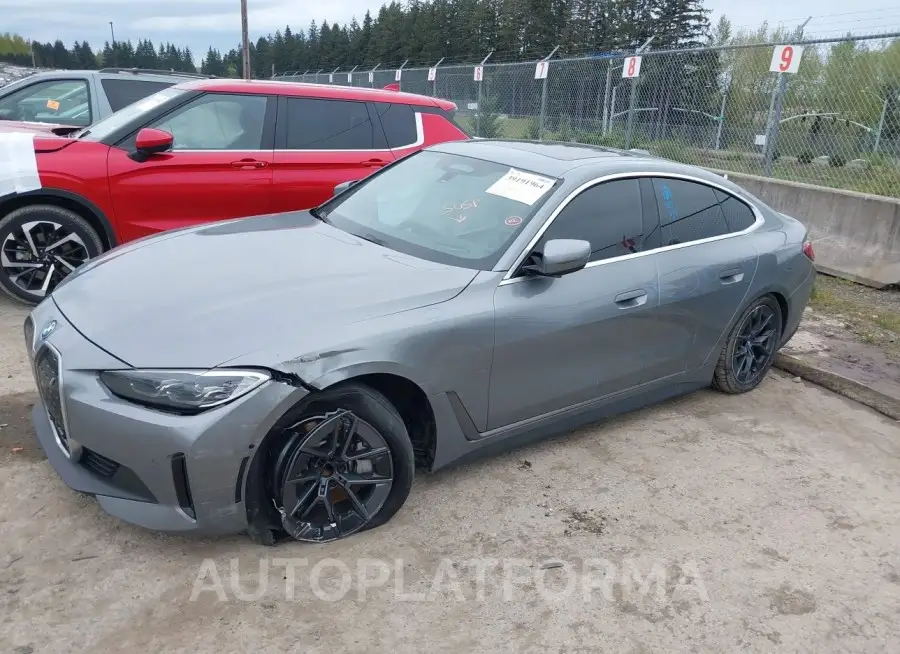 BMW I4 2022 vin WBY73AW0XNFN12290 from auto auction Iaai