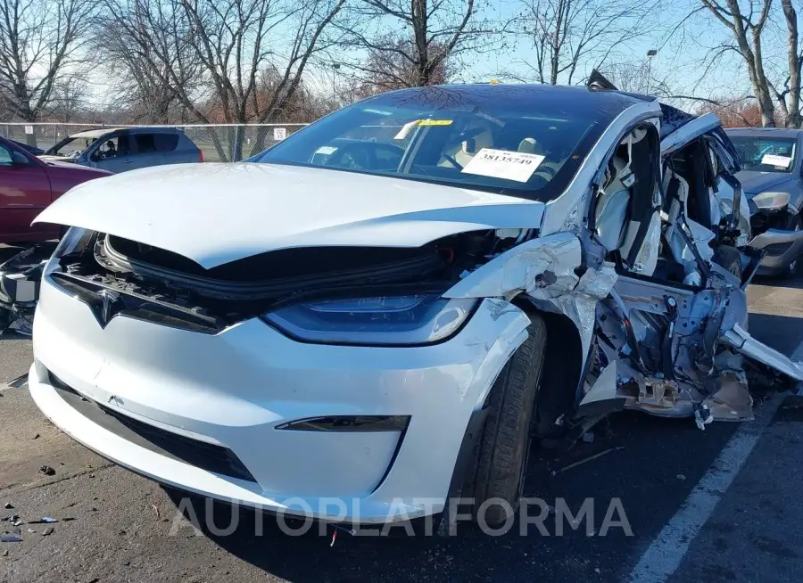 TESLA MODEL X 2022 vin 7SAXCDE54NF337171 from auto auction Iaai