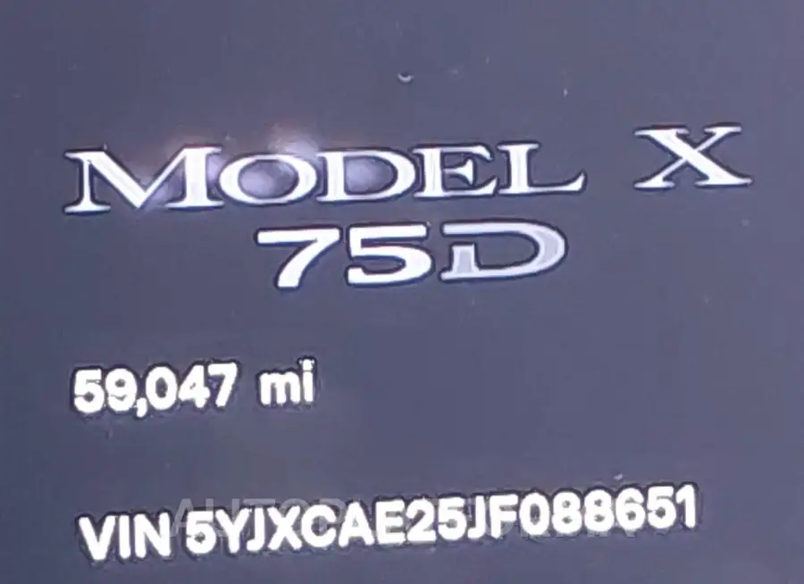 TESLA MODEL X 2018 vin 5YJXCAE25JF088651 from auto auction Iaai