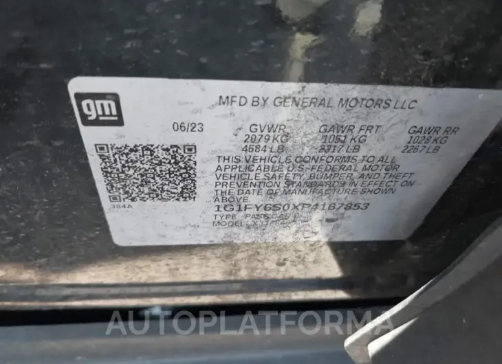 CHEVROLET BOLT EUV 2023 vin 1G1FY6S0XP4167853 from auto auction Iaai