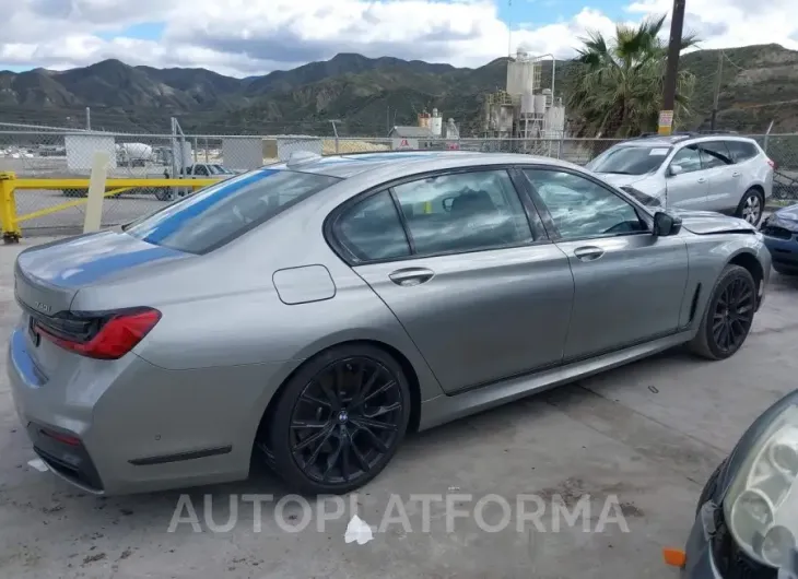 BMW 740I 2022 vin WBA7T2C09NCH91244 from auto auction Iaai