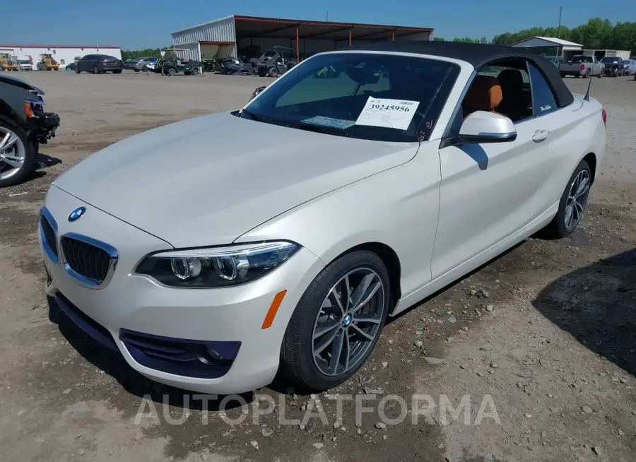 BMW 230I 2018 vin WBA2M7C57JVD51733 from auto auction Iaai