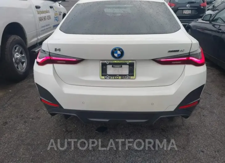 BMW I4 2023 vin WBY73AW07PFP87439 from auto auction Iaai