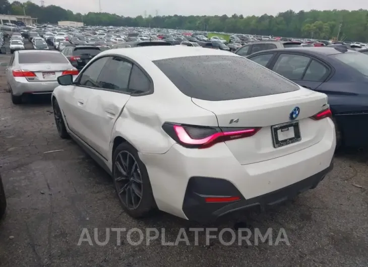 BMW I4 2023 vin WBY73AW07PFP87439 from auto auction Iaai