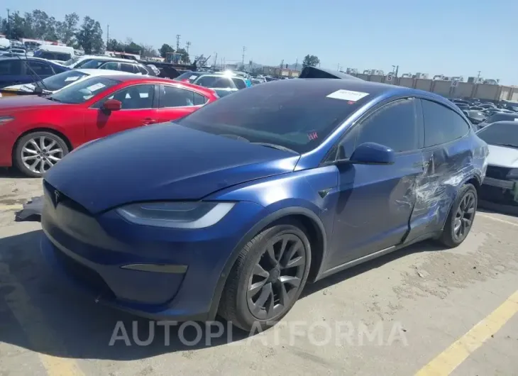 TESLA MODEL X 2023 vin 7SAXCBE66PF372536 from auto auction Iaai