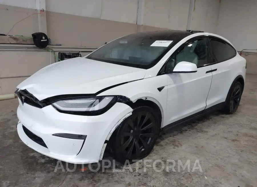 TESLA MODEL X 2022 vin 7SAXCBE65NF345857 from auto auction Iaai