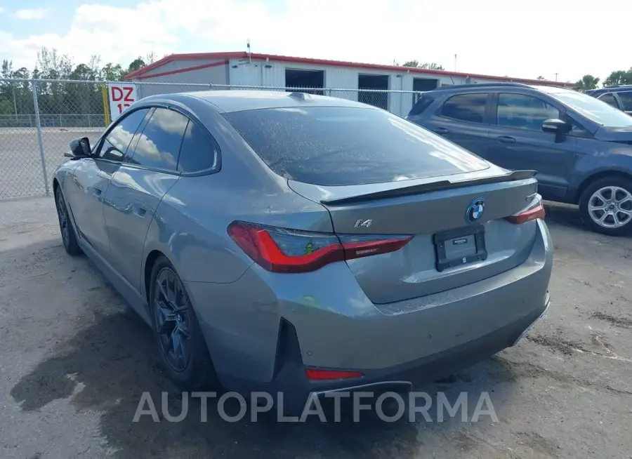 BMW I4 2023 vin WBY43AW03PFP76344 from auto auction Iaai