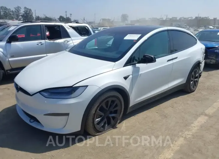 TESLA MODEL X 2022 vin 7SAXCAE58NF360080 from auto auction Iaai