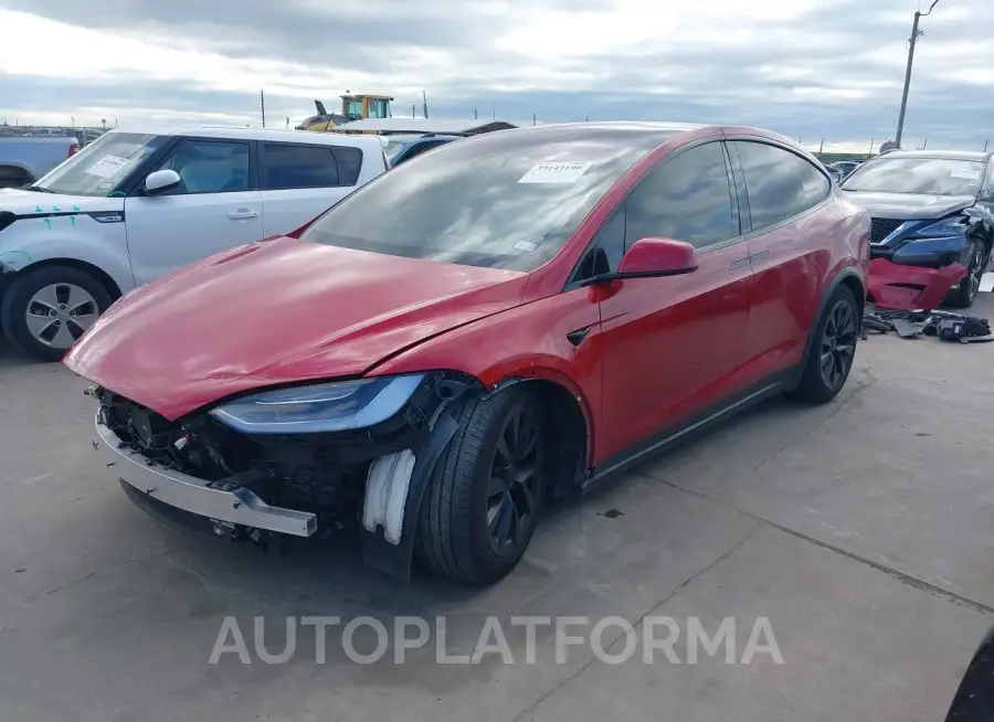 TESLA MODEL X 2022 vin 7SAXCBE69NF360121 from auto auction Iaai