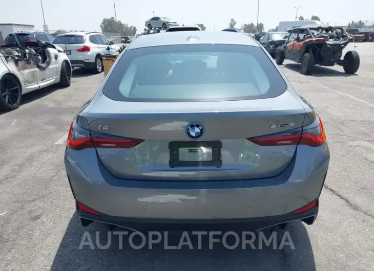 BMW I4 2024 vin WBY43AW07RFS76433 from auto auction Iaai