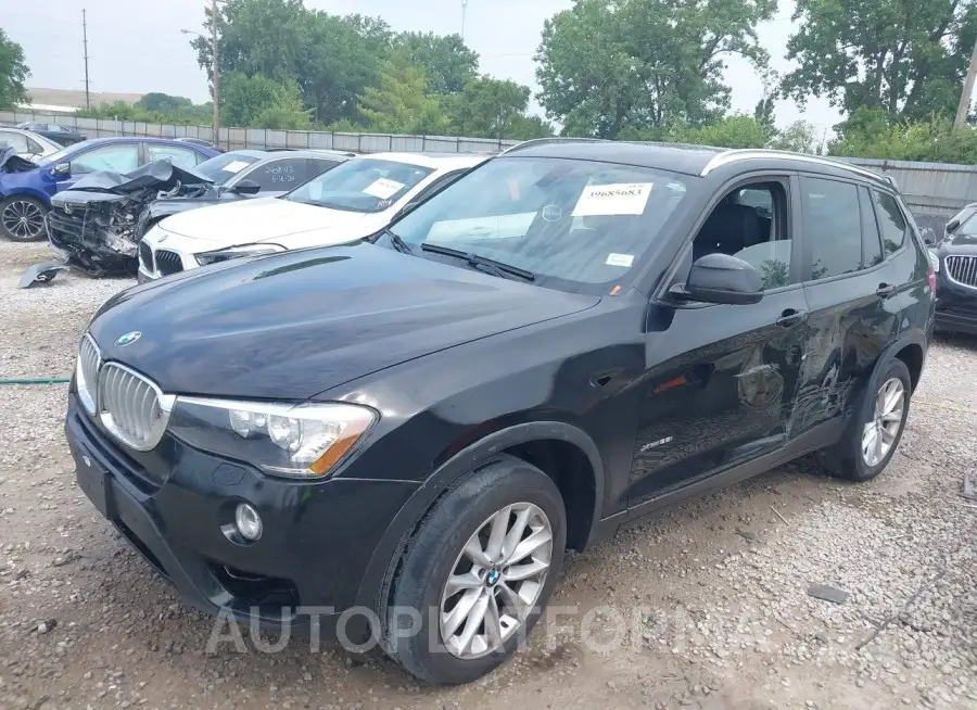 BMW X3 2016 vin 5UXWX9C52G0D83548 from auto auction Iaai