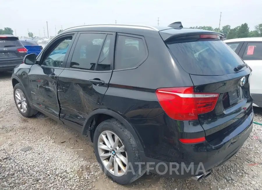 BMW X3 2016 vin 5UXWX9C52G0D83548 from auto auction Iaai