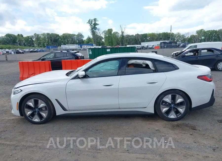 BMW I4 2023 vin WBY43AW03PFP66557 from auto auction Iaai