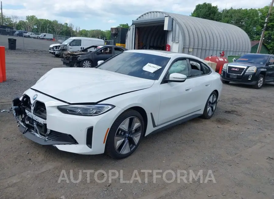 BMW I4 2023 vin WBY43AW03PFP66557 from auto auction Iaai