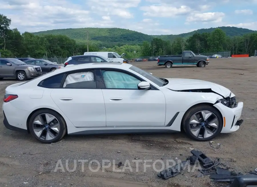 BMW I4 2023 vin WBY43AW03PFP66557 from auto auction Iaai