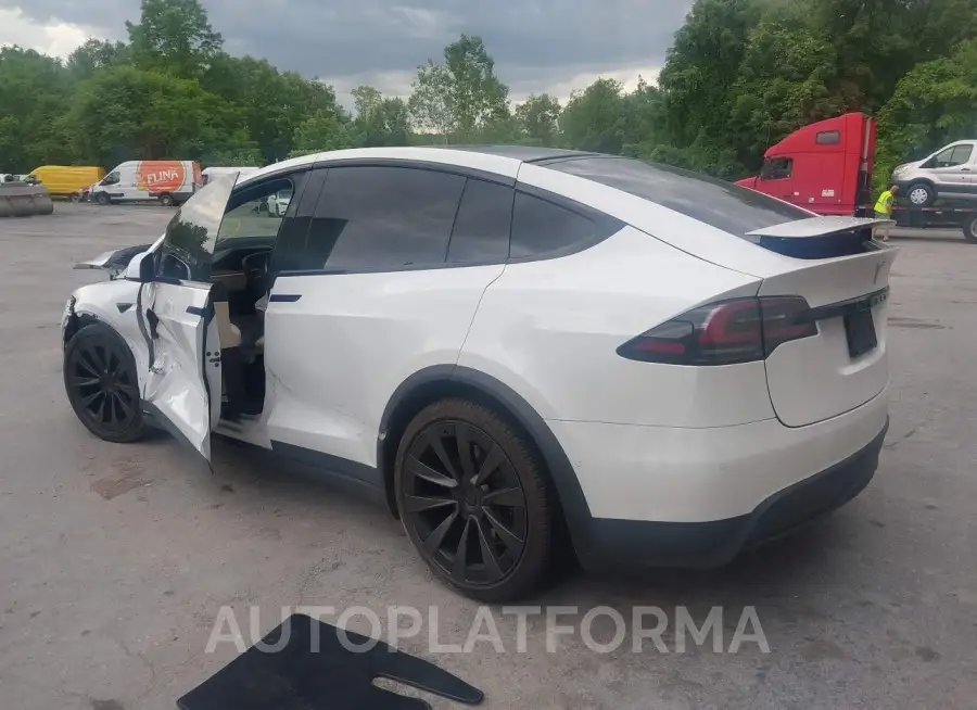 TESLA MODEL X 2022 vin 7SAXCDE58NF364616 from auto auction Iaai