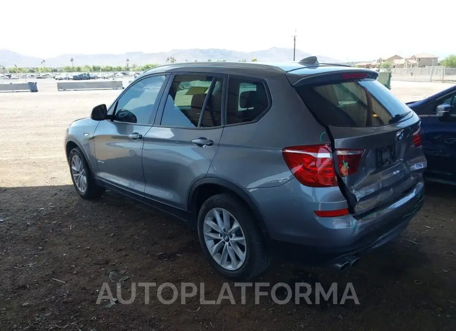 BMW X3 2017 vin 5UXWZ7C51H0T44074 from auto auction Iaai