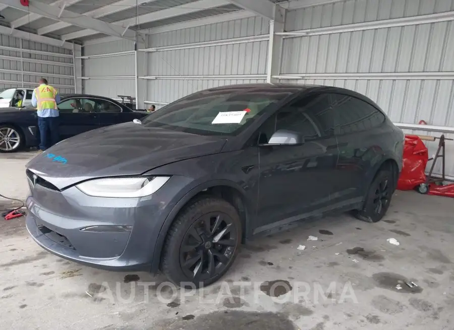 TESLA MODEL X 2022 vin 7SAXCBE60NF331980 from auto auction Iaai