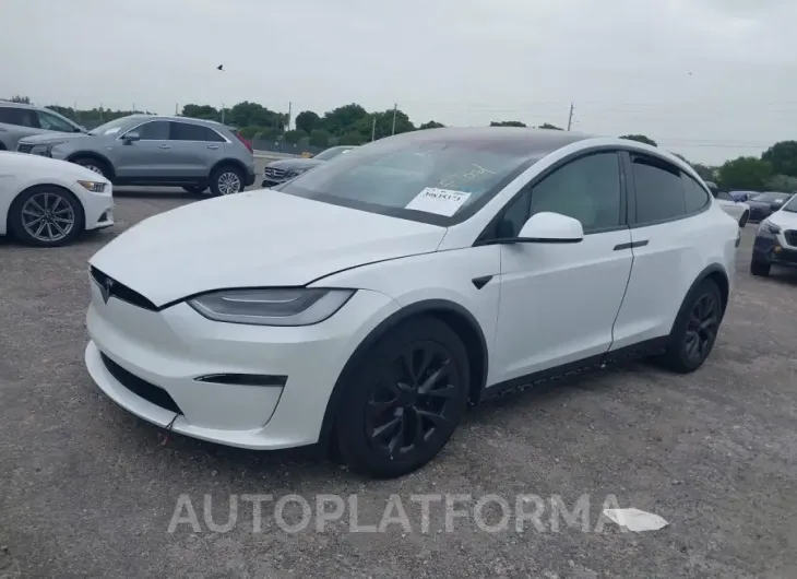 TESLA MODEL X 2022 vin 7SAXCBE50NF357227 from auto auction Iaai