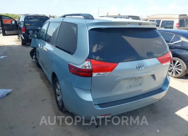 TOYOTA SIENNA 2015 vin 5TDKK3DC7FS590177 from auto auction Iaai