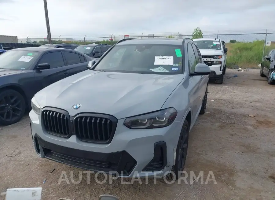 BMW X3 2024 vin 5UX43DP09R9U82514 from auto auction Iaai