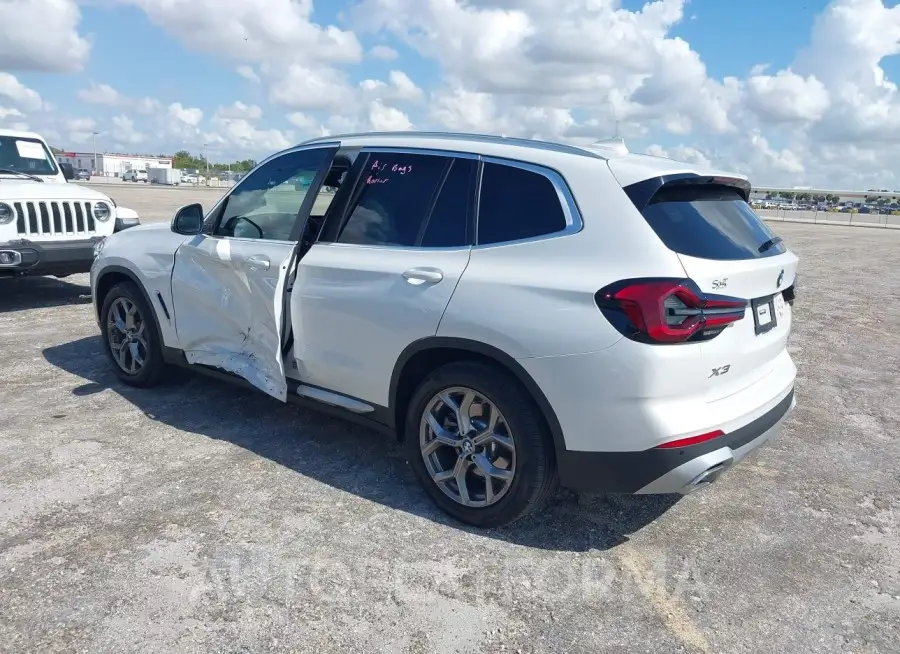 BMW X3 2022 vin 5UX43DP0XN9N05874 from auto auction Iaai