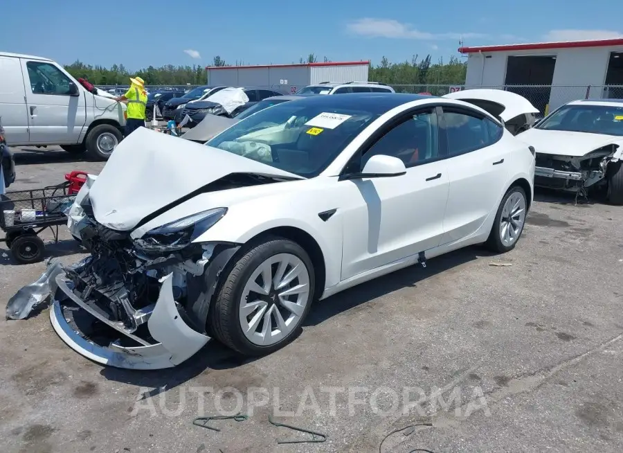 TESLA MODEL 3 2022 vin 5YJ3E1EB9NF238047 from auto auction Iaai