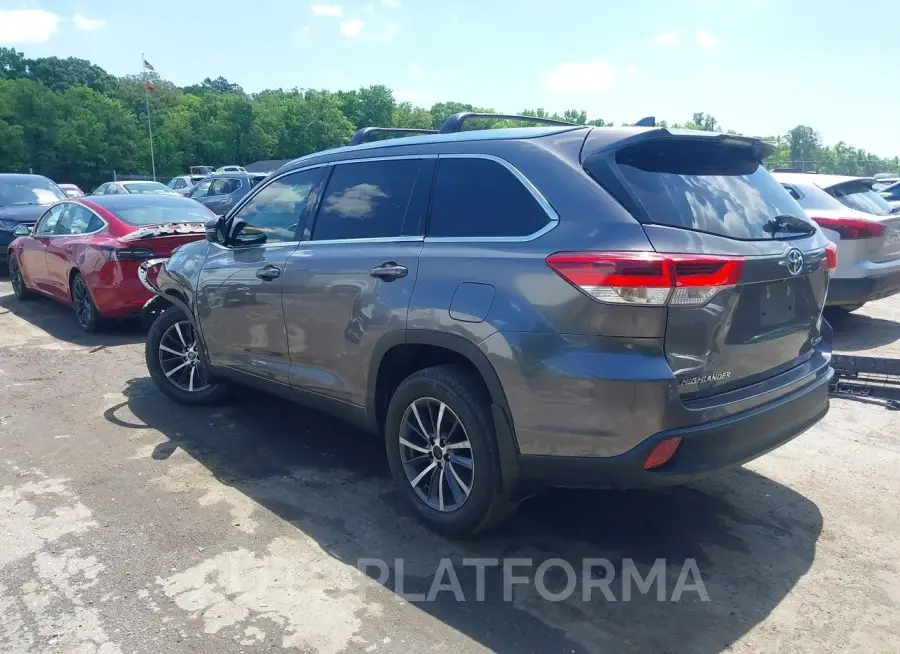 TOYOTA HIGHLANDER 2018 vin 5TDJZRFH9JS849151 from auto auction Iaai