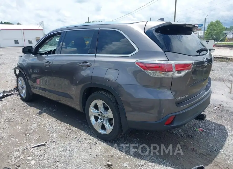 TOYOTA HIGHLANDER 2016 vin 5TDDKRFH5GS350504 from auto auction Iaai