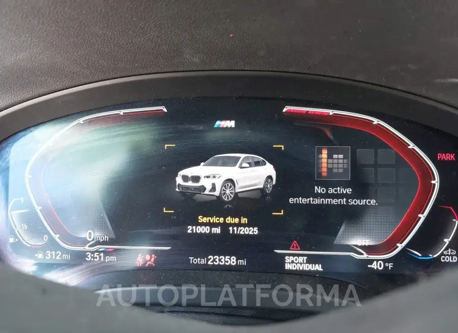 BMW X4 2023 vin 5UX33DT00P9P61655 from auto auction Iaai