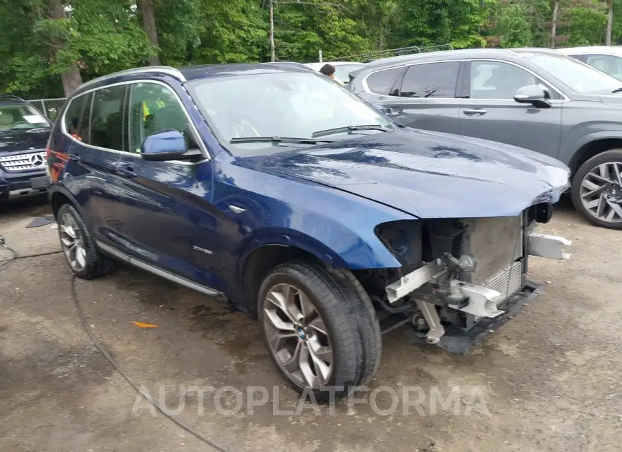 BMW X3 2016 vin 5UXWX9C56G0D78840 from auto auction Iaai