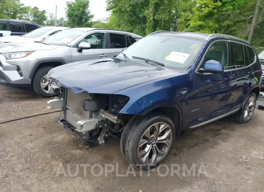 BMW X3 2016 vin 5UXWX9C56G0D78840 from auto auction Iaai