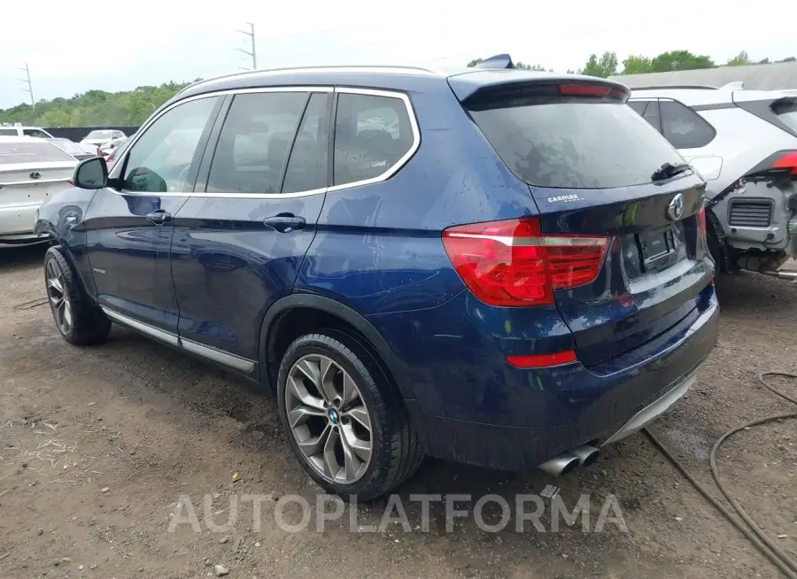 BMW X3 2016 vin 5UXWX9C56G0D78840 from auto auction Iaai