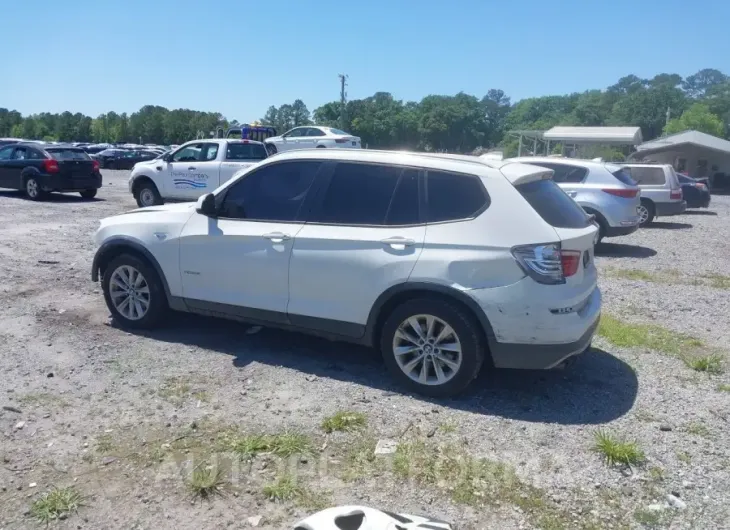 BMW X3 2016 vin 5UXWX9C58G0D72036 from auto auction Iaai