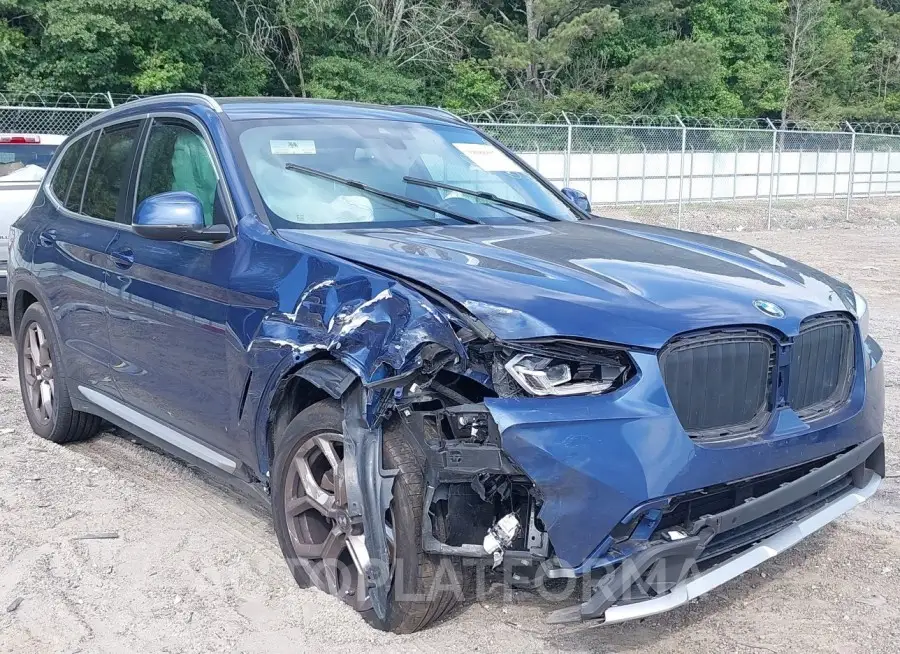 BMW X3 2022 vin 5UX43DP03N9M68313 from auto auction Iaai