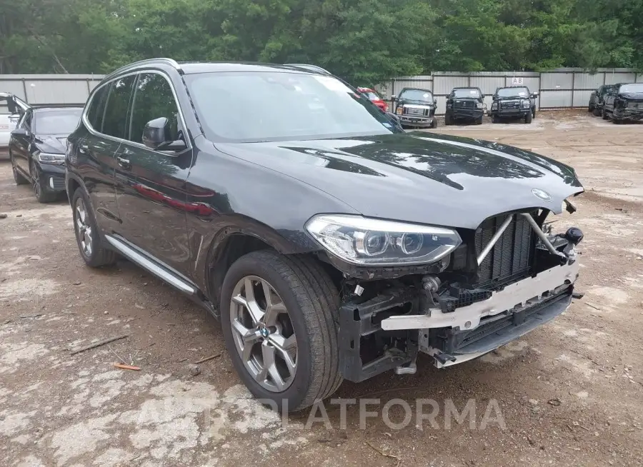 BMW X3 2021 vin 5UXTY3C0XM9G38262 from auto auction Iaai