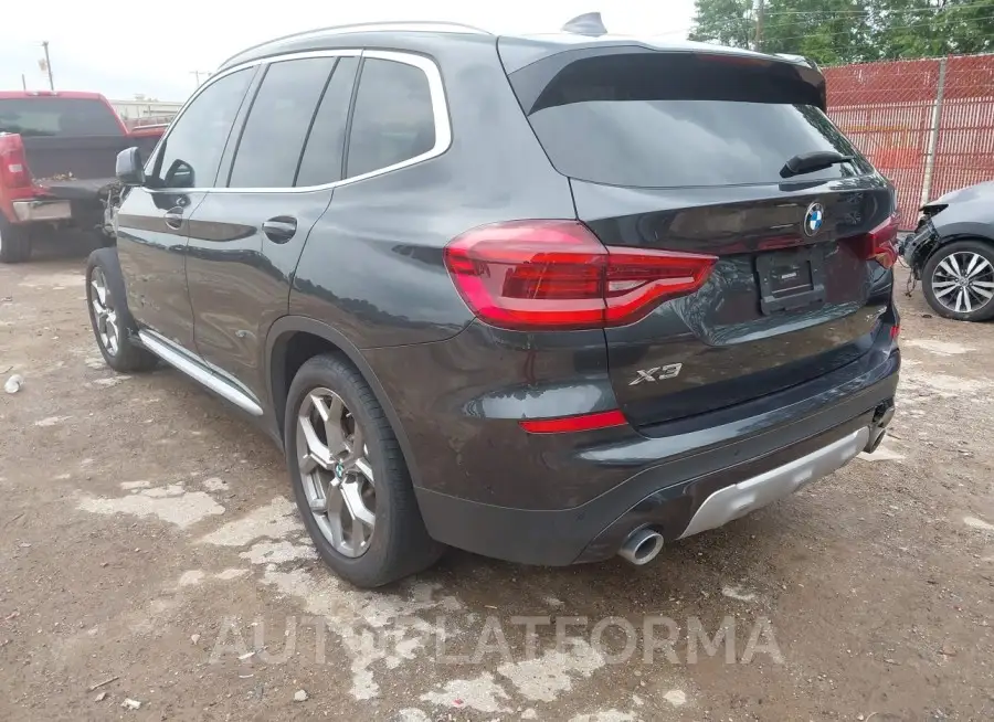 BMW X3 2021 vin 5UXTY3C0XM9G38262 from auto auction Iaai