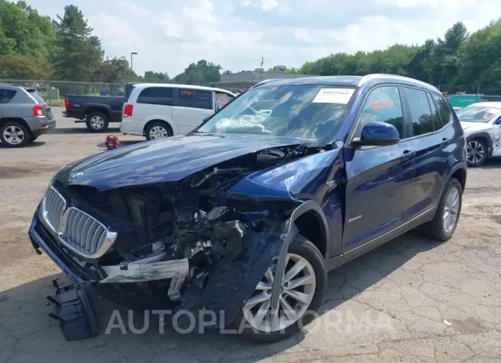 BMW X3 2016 vin 5UXWX9C51G0D91947 from auto auction Iaai