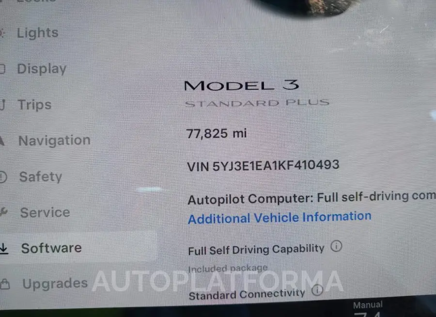 TESLA MODEL 3 2019 vin 5YJ3E1EA1KF410493 from auto auction Iaai