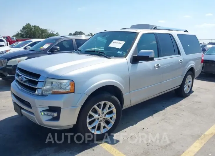 FORD EXPEDITION EL 2015 vin 1FMJK1KT2FEF16637 from auto auction Iaai