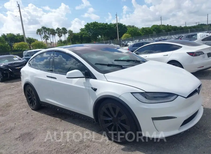 TESLA MODEL X 2022 vin 7SAXCBE54NF355903 from auto auction Iaai