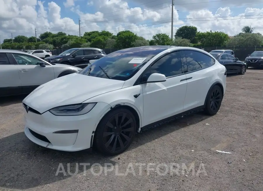 TESLA MODEL X 2022 vin 7SAXCBE54NF355903 from auto auction Iaai