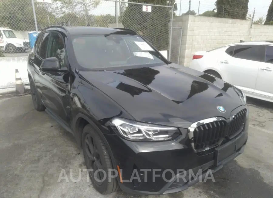 BMW X3 2022 vin 5UX43DP07N9K58359 from auto auction Iaai