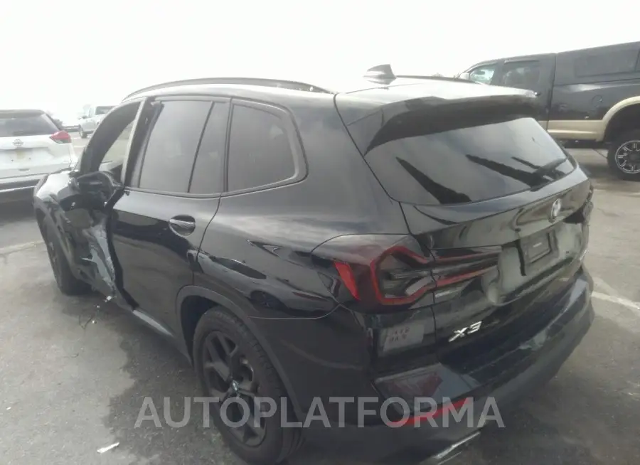 BMW X3 2022 vin 5UX43DP07N9K58359 from auto auction Iaai