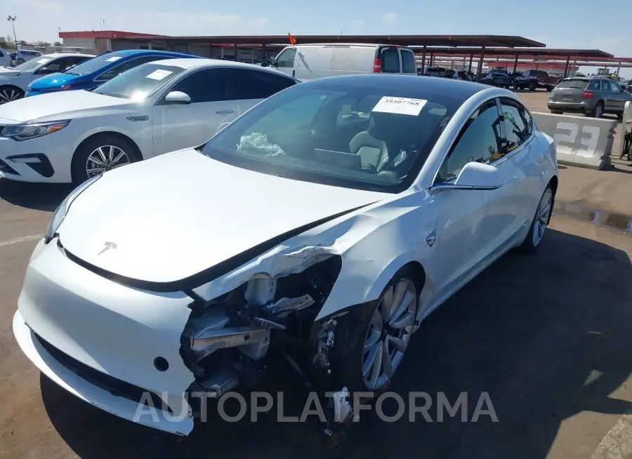 TESLA MODEL 3 2019 vin 5YJ3E1EB2KF477497 from auto auction Iaai